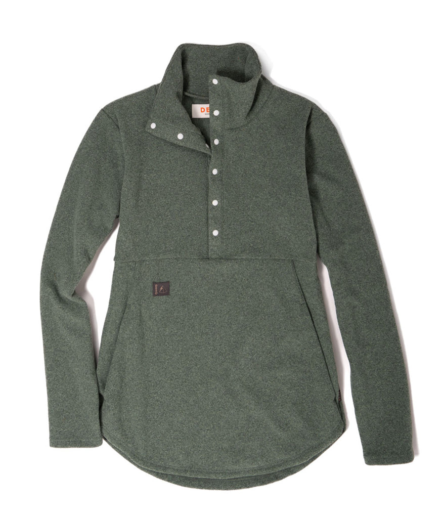 Genevieve snap pullover 6s in loden color by Deso Supply Co.