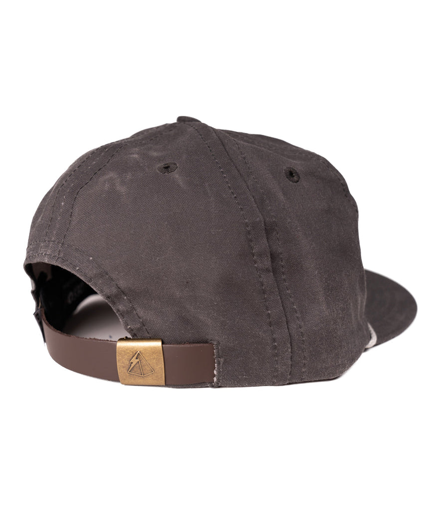 Follow The Free 5 Panel Cap in charcoal black color by Deso Supply Co. back
