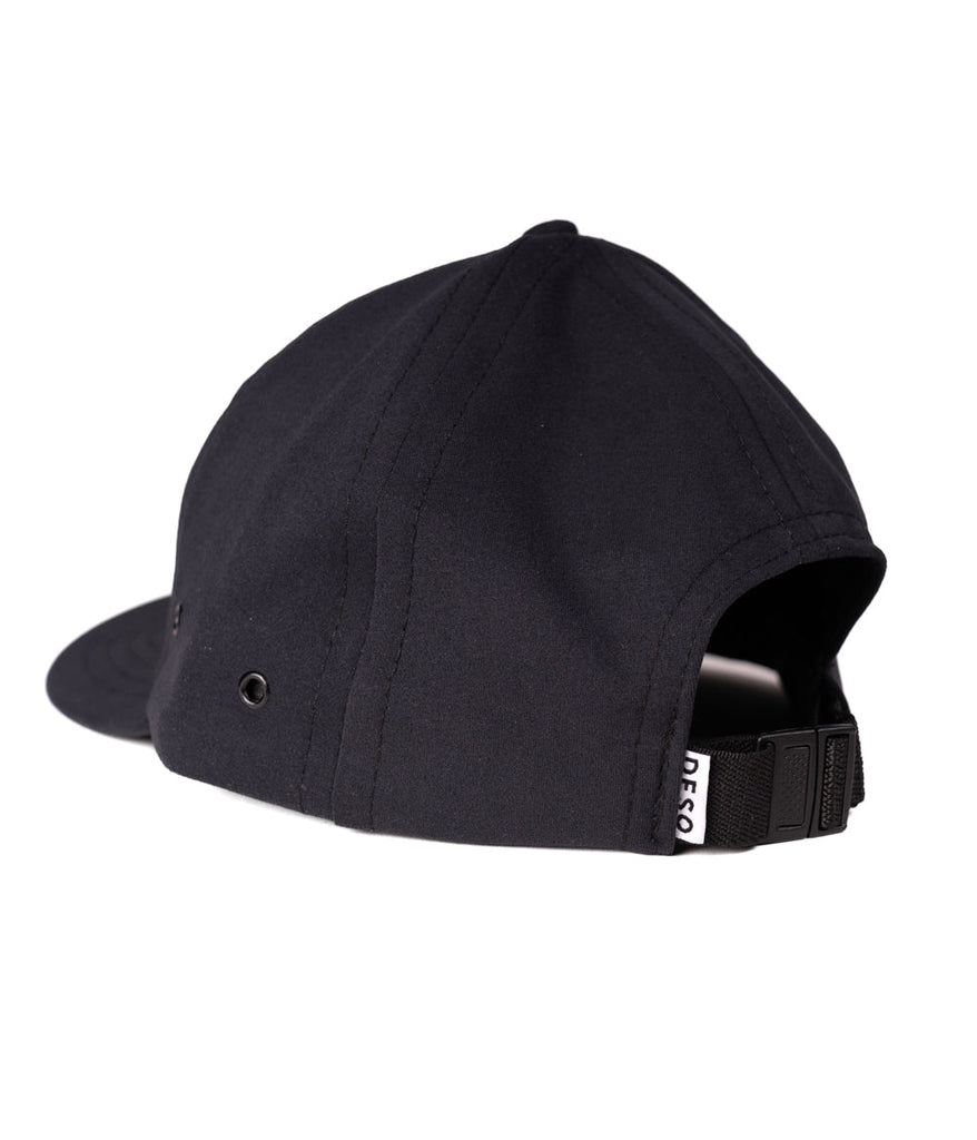 Hatchet 6 Panel Cap in midnight blue color by Deso Supply Co. back view.