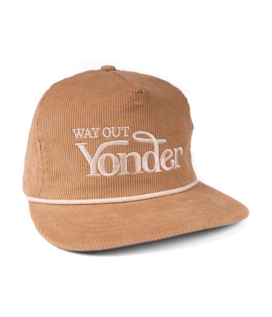 Yonder 5 panel caps in toast color by Deso Supply Co. - Front