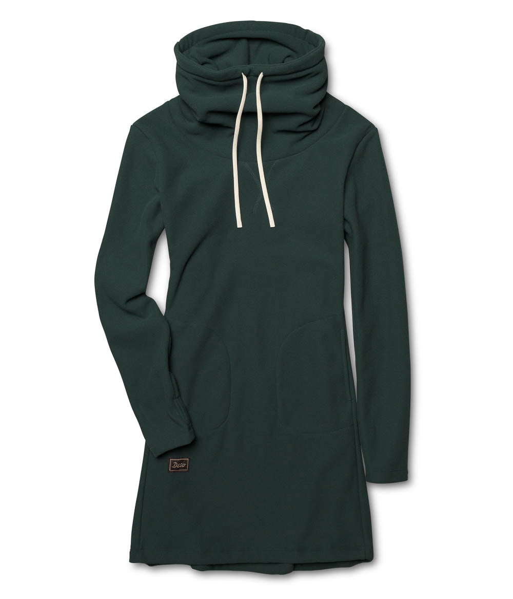 fleece dress Velma Fleece Dress | Soft, Comfortable & Functional | Dark Fir | XS