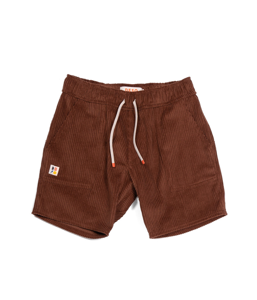Wilder Cord Short in brown color by Deso supply Co.