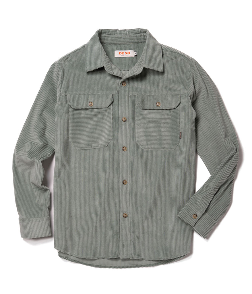 Valhalla Cord Shirt in agave color by Deso Supply Co.