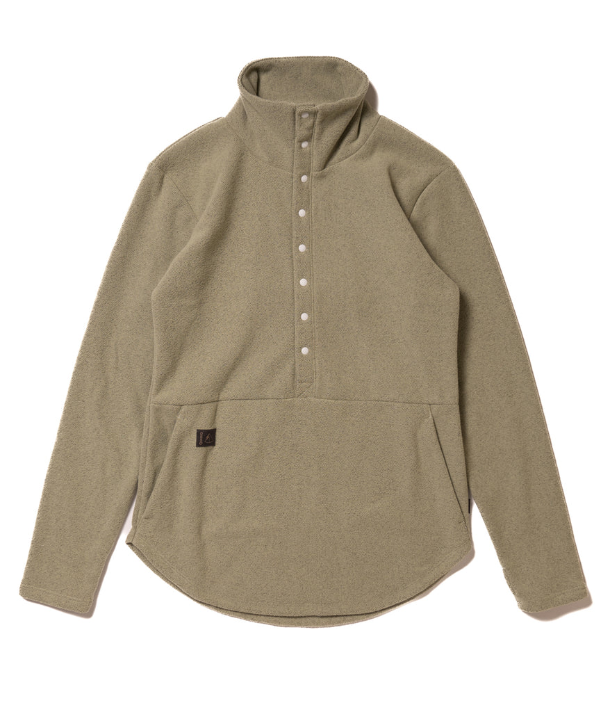 Genevieve Snap Pullover 8s in sage color by Deso Supply Co.