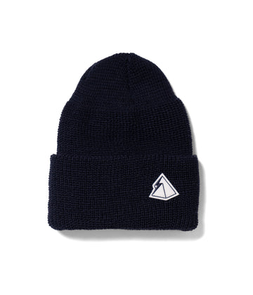 DESO Heavy Knit Merino Wool Beanie 100% American Made, knit in New Jersey in a heritage knitting factory. Color - Navy