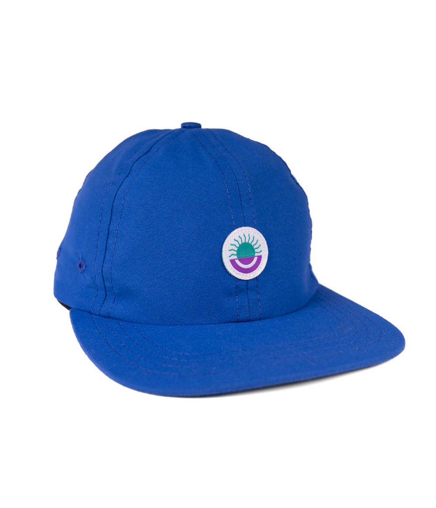 Before Dusk 6-panel caps in royal blue by Deso supply co. front view