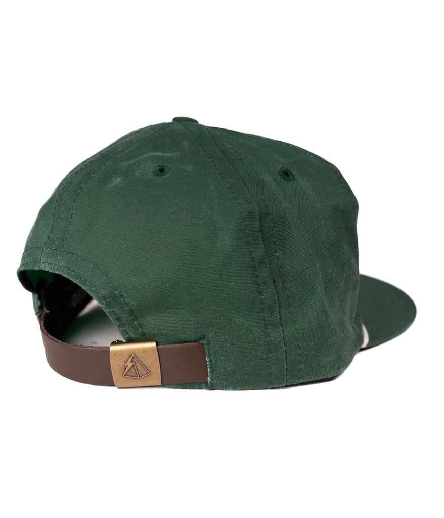 Follow The Free 5 Panel Cap in hunter color by Deso Supply Co. back.