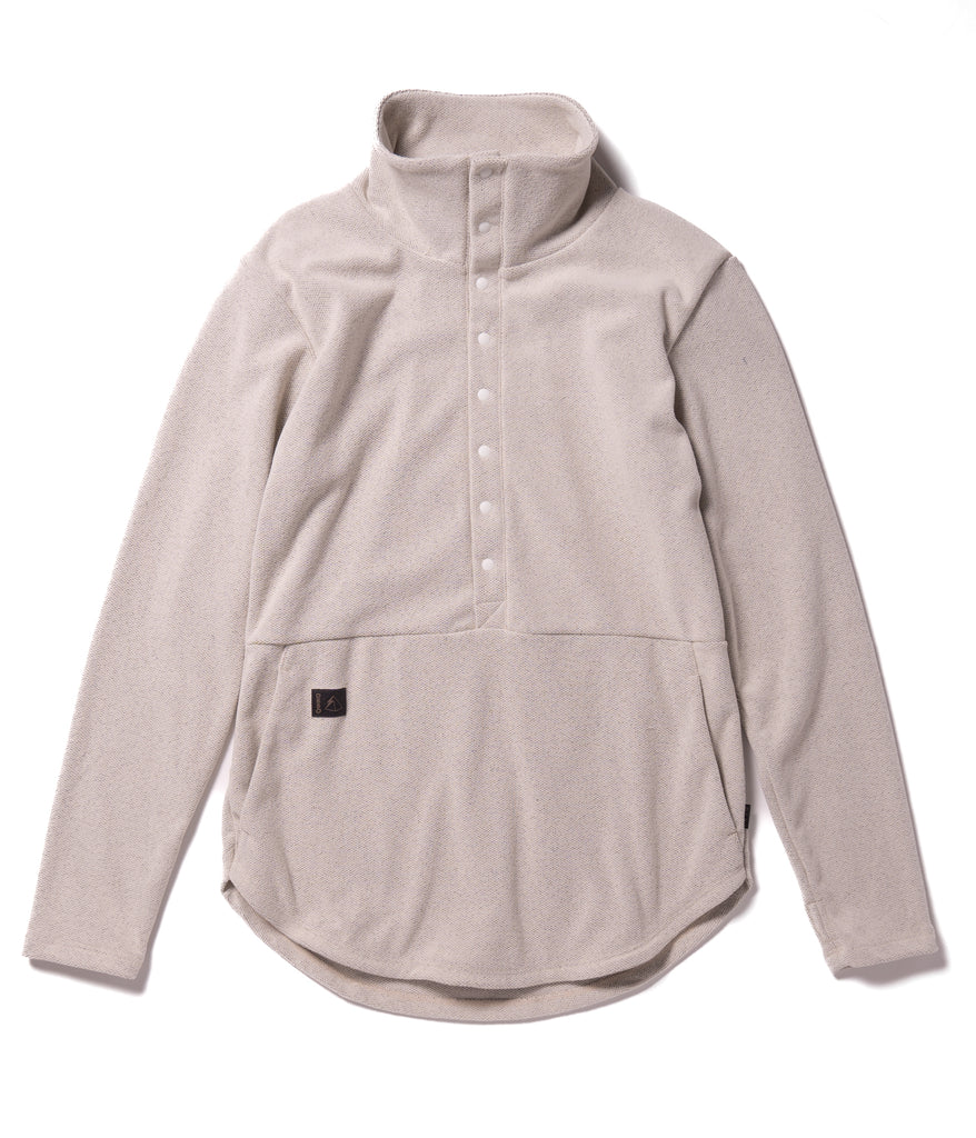 Genevieve Snap Pullover 8s in winter white color by Deso Supply Co.