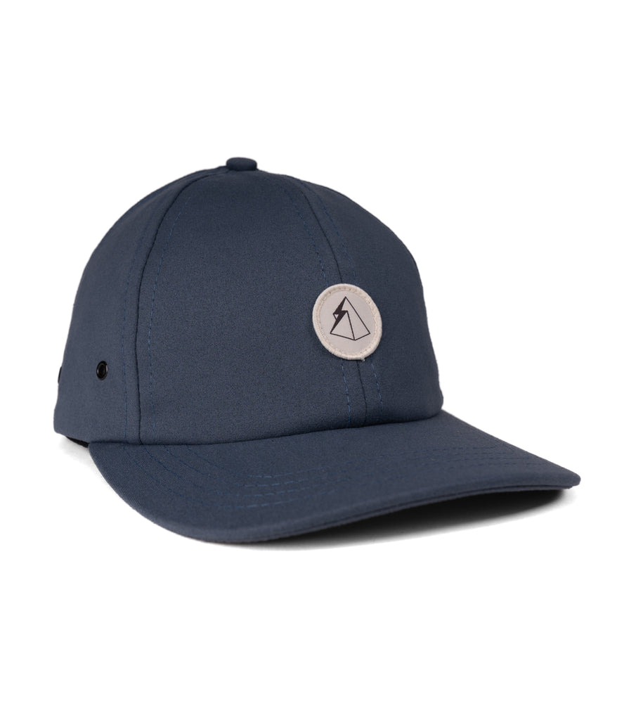 Hatchet 6 Panel Cap in orion blue color by Deso Supply Co. front