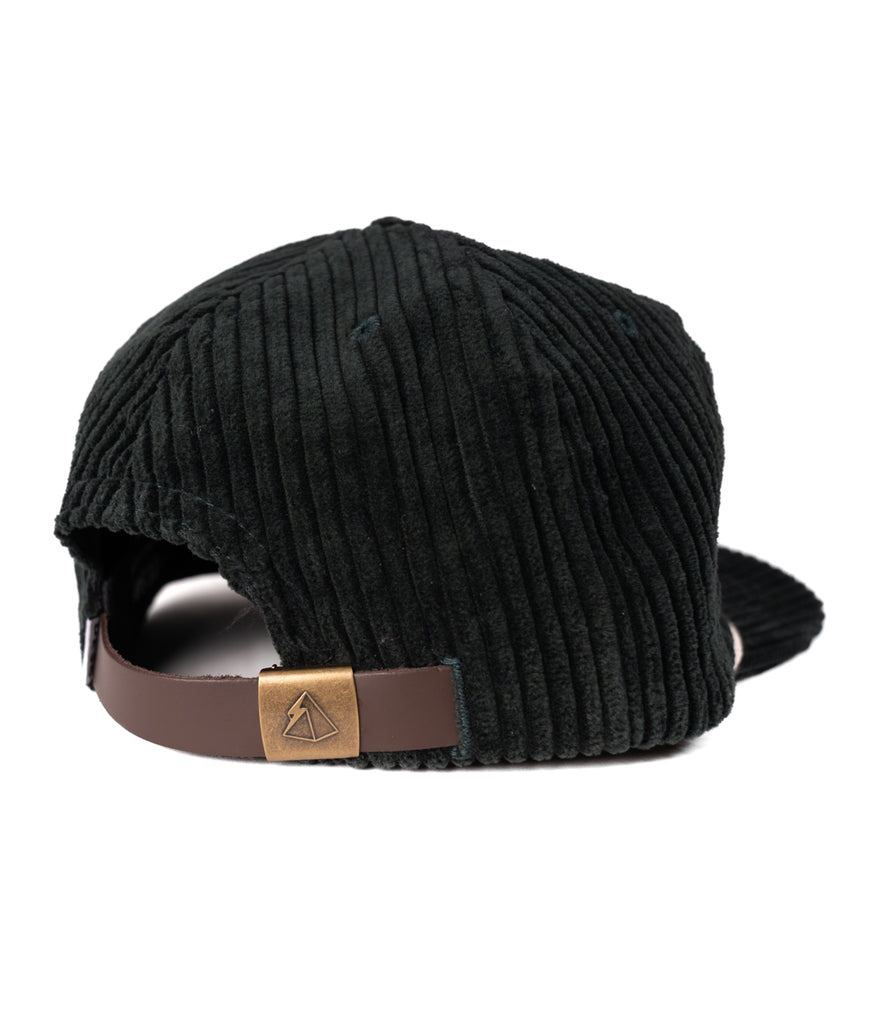 Lola 5 Panel Cap in forest color by Deso Supply Co. back view