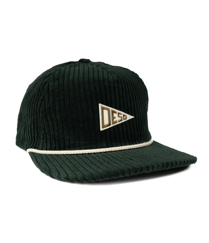 Lola 5 Panel Cap in forest color by Deso Supply Co.