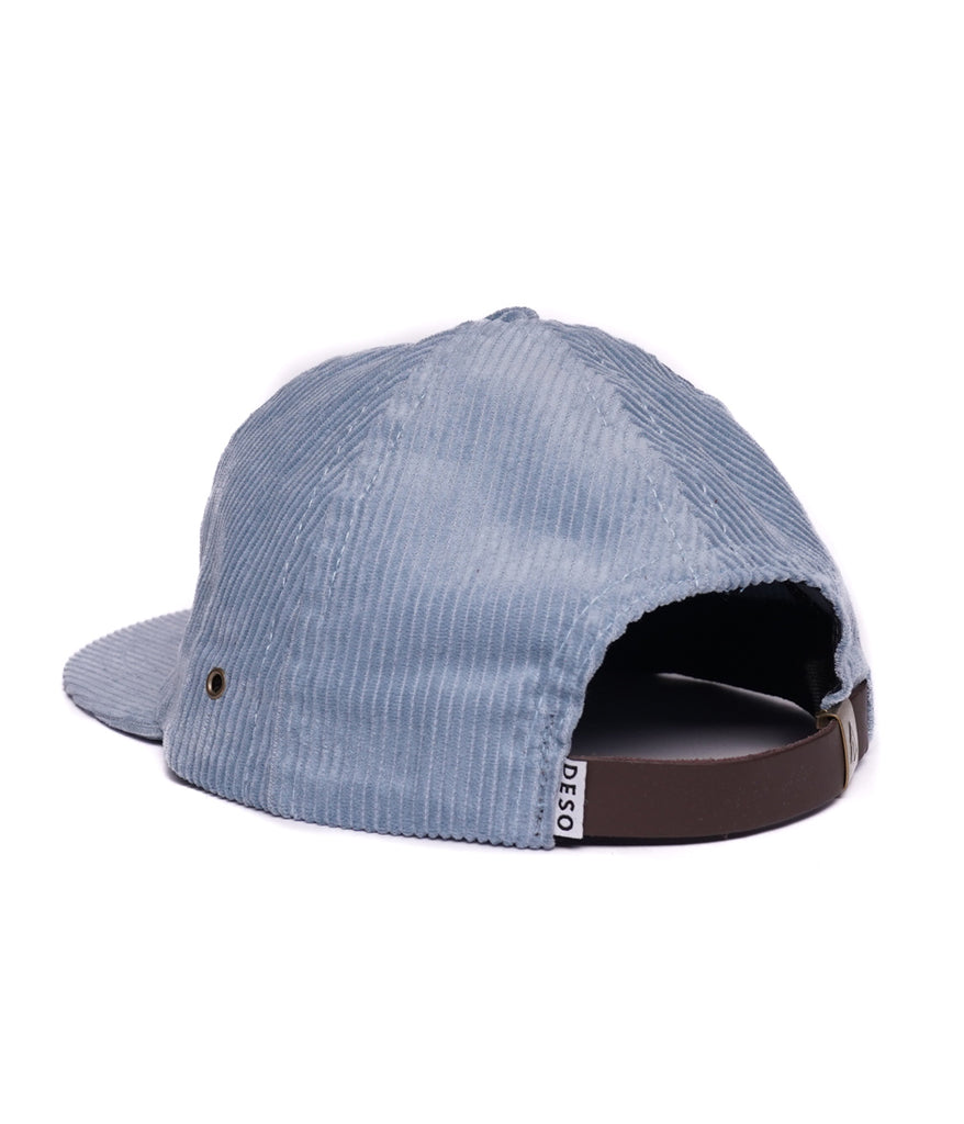 Onward Corduroy 6-Panel Cap in rain variant by Deso Supply Co. from the back view. 2