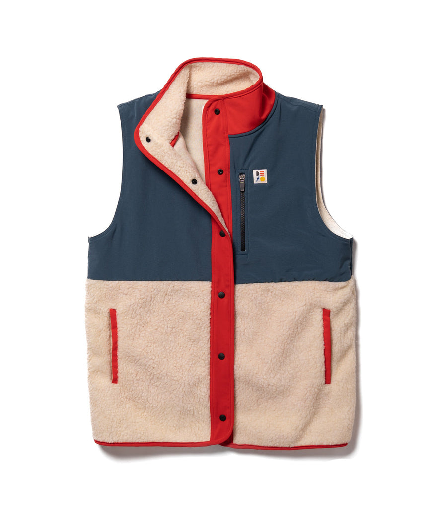 Bone with tahoe Snap Vest by Deso Supply Co. - Front